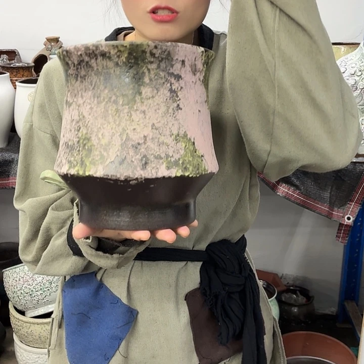 19×21 -粗陶花盆有孔-买买买