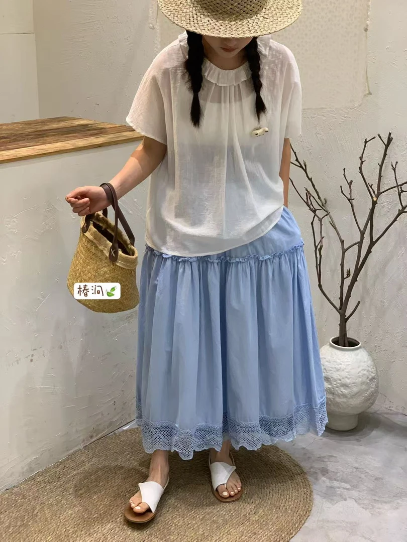 米多多 椿涧#66117#时尚气质花边半裙