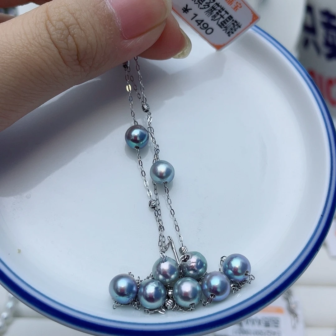颈饰银S925镶嵌海水珍珠w59