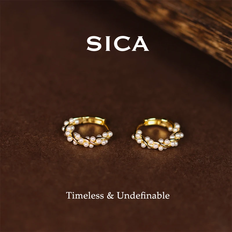 纯铜仿珍珠耳饰 小米珠耳扣高级感耳环礼物女EH369【煦色韶光】