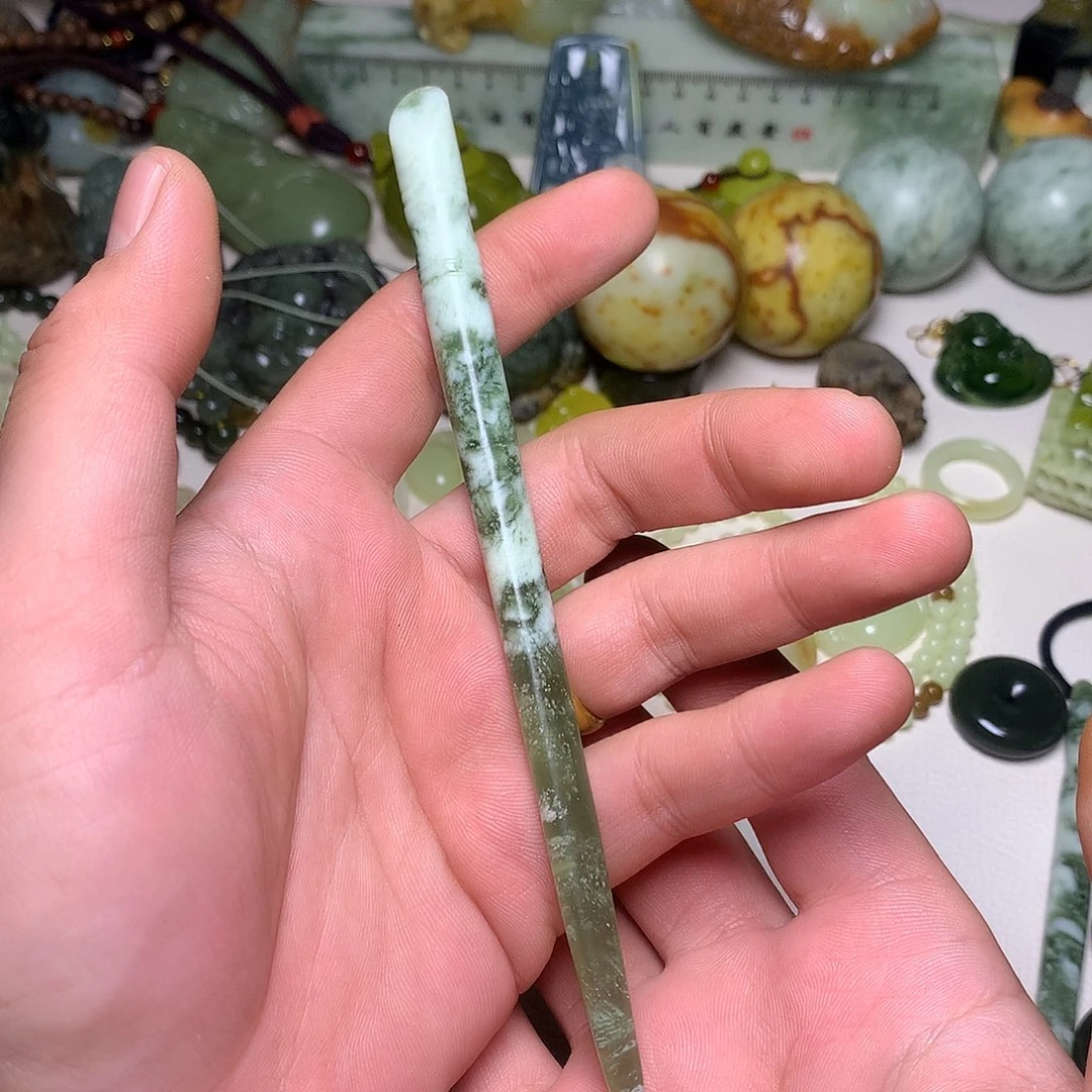 未镶嵌岫玉岫玉挂件发簪