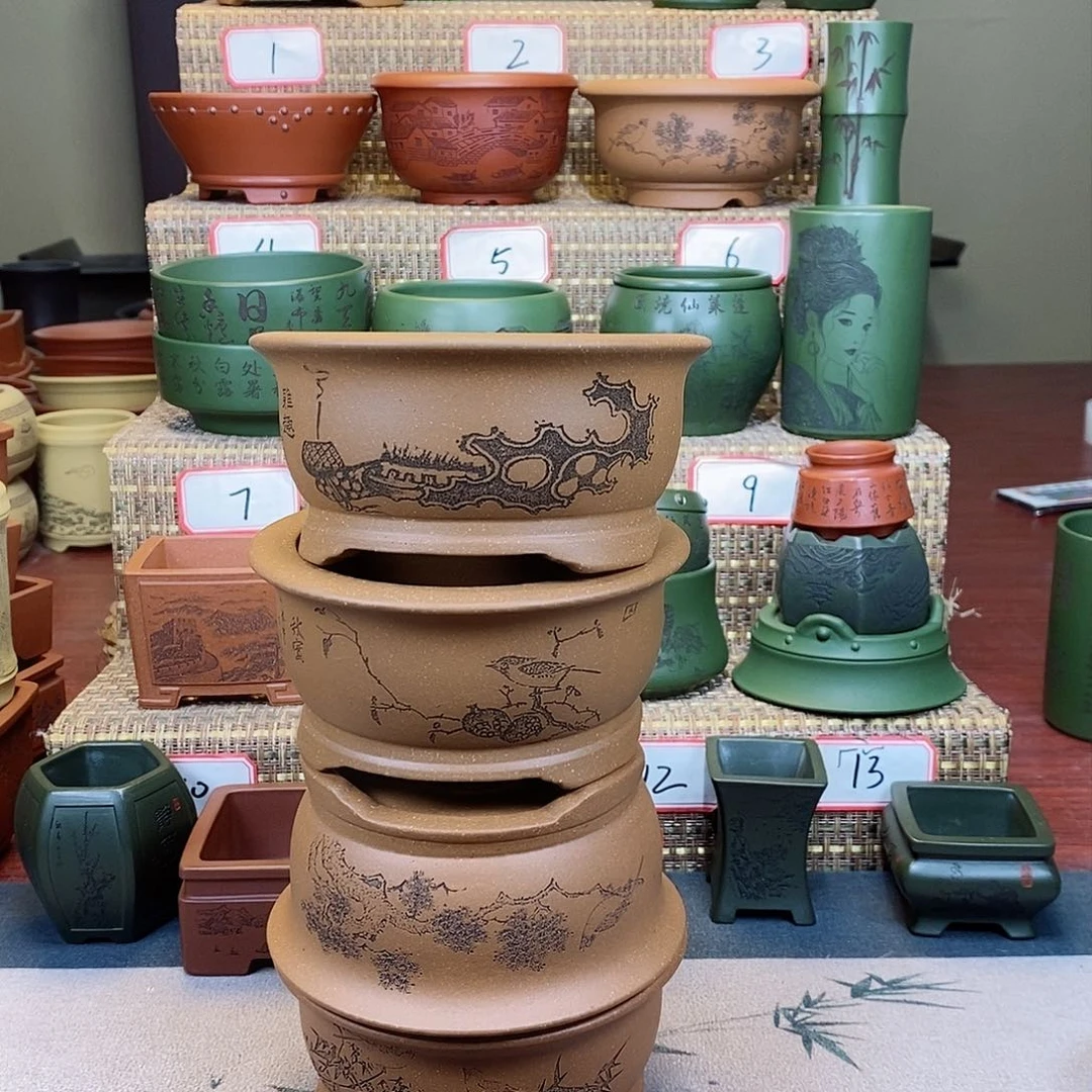 紫砂花盆我在等他