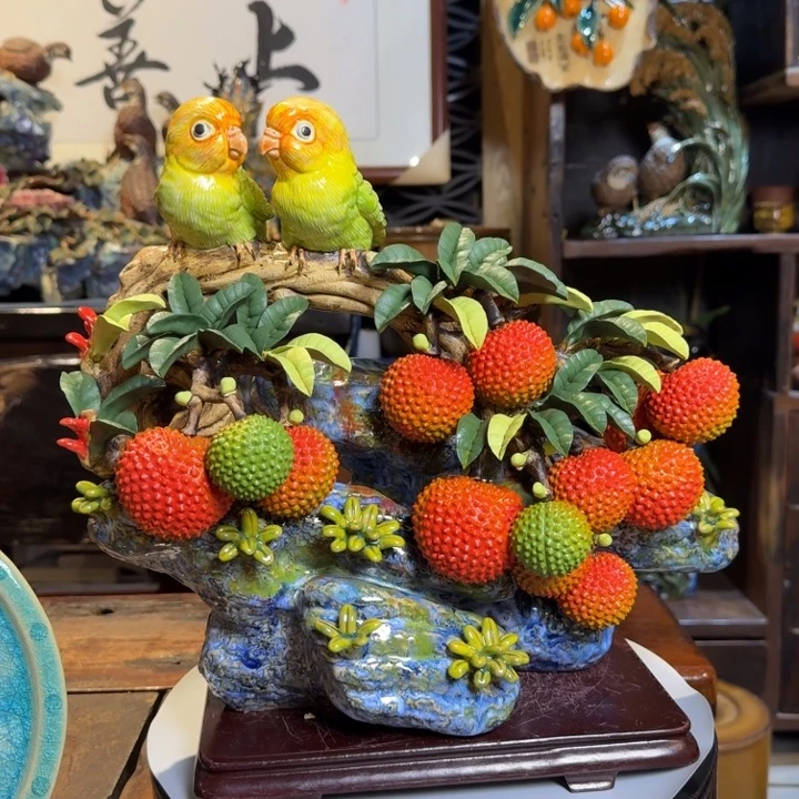 陶瓷鹦鹉荔枝新品6666888