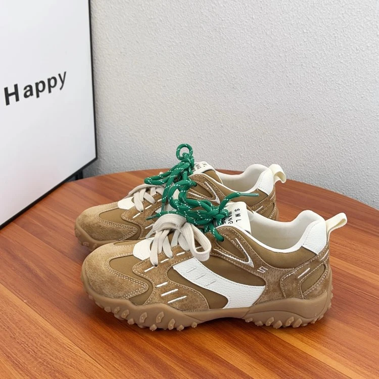 【APPBEAU正品】小众时髦增高2025阿甘鞋女春夏厚底休闲百搭德训鞋