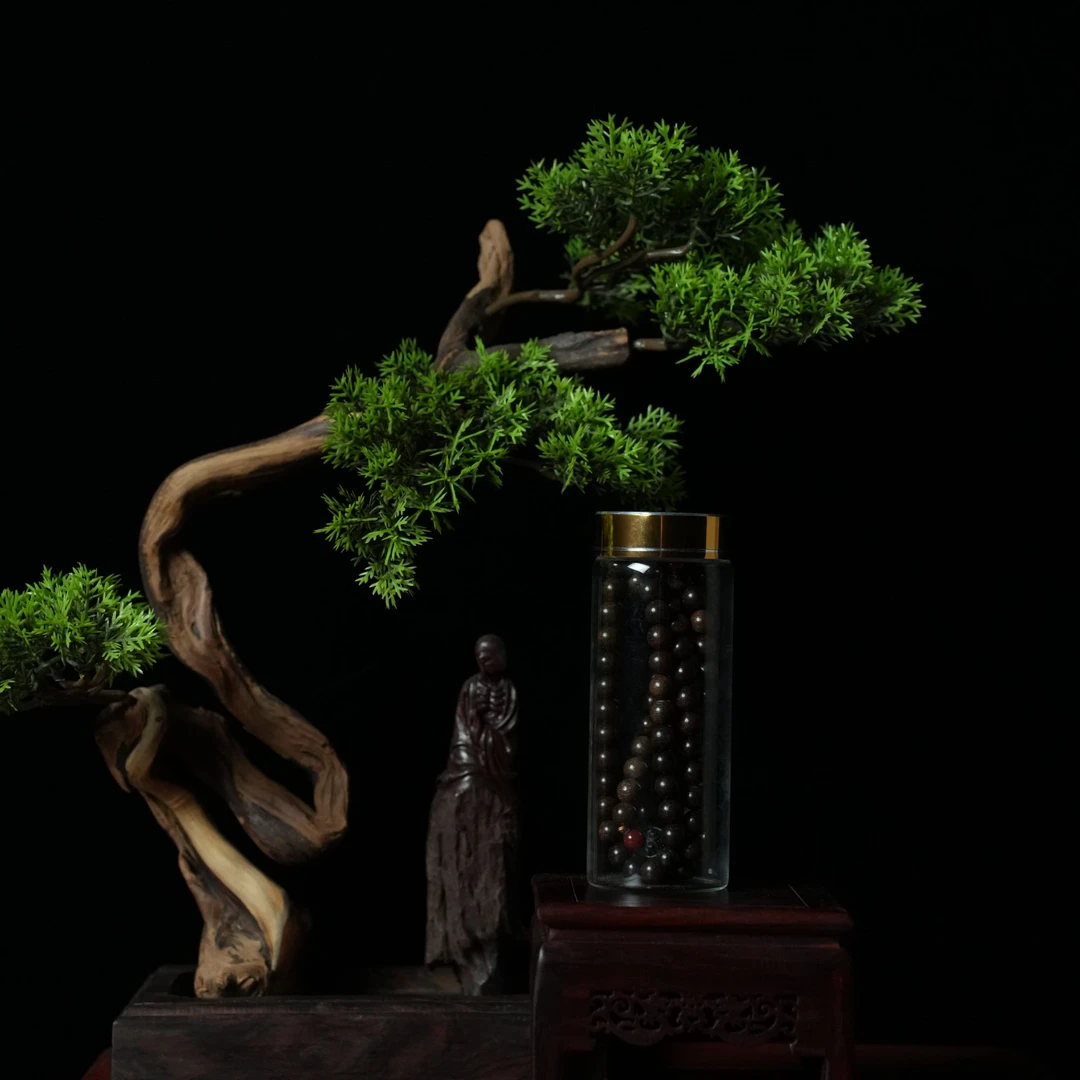 【沉水必拍款】越南芽庄帝W级玉化瘤疤紫奇楠沉香0.8*108多圈设计款
