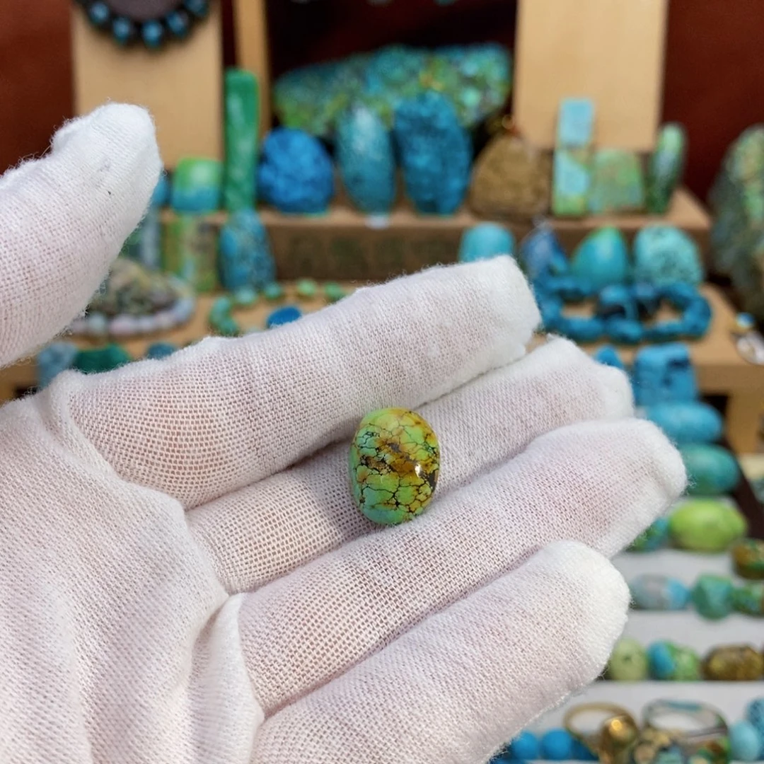 定制绿松石三彩随型