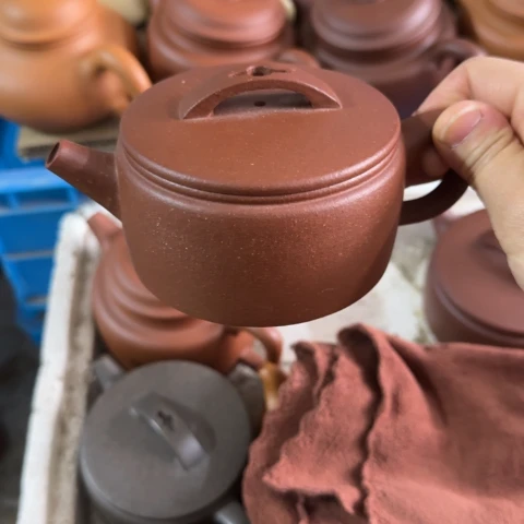 茶壶紫砂红降坡泥200cc