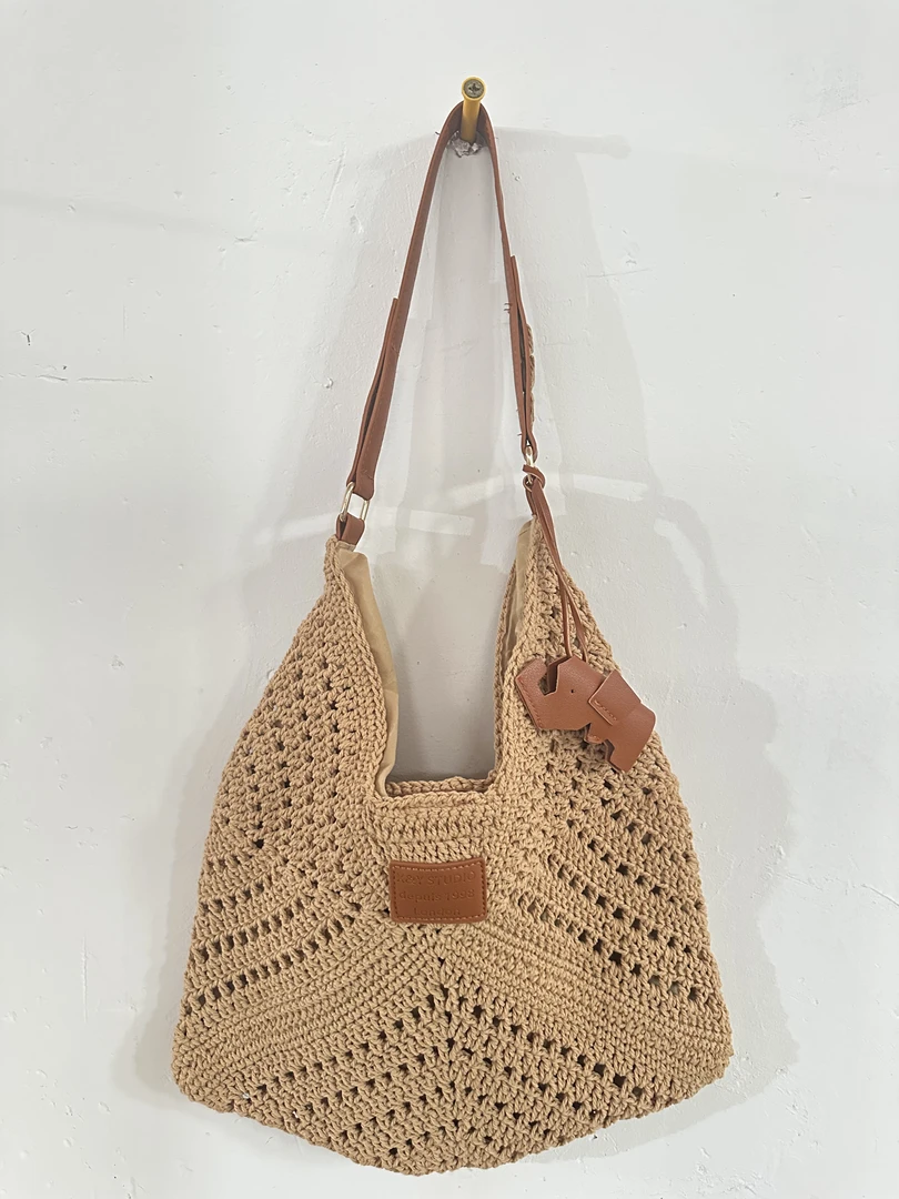 百搭棉绳小象包单肩包时尚御姐风化妆包