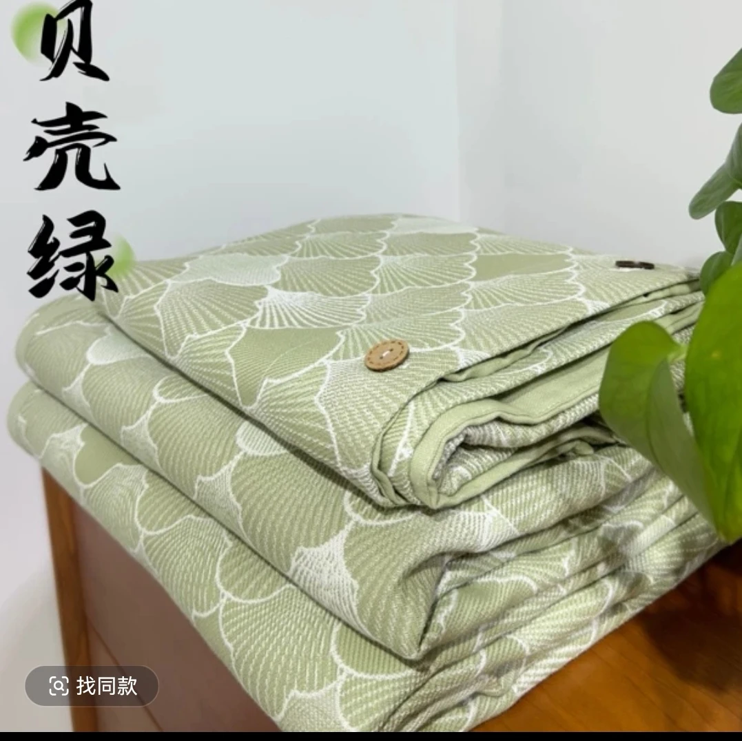 正品重磅提花母婴A类四季毯新款贝壳提花匠心粗布臻品老粗布