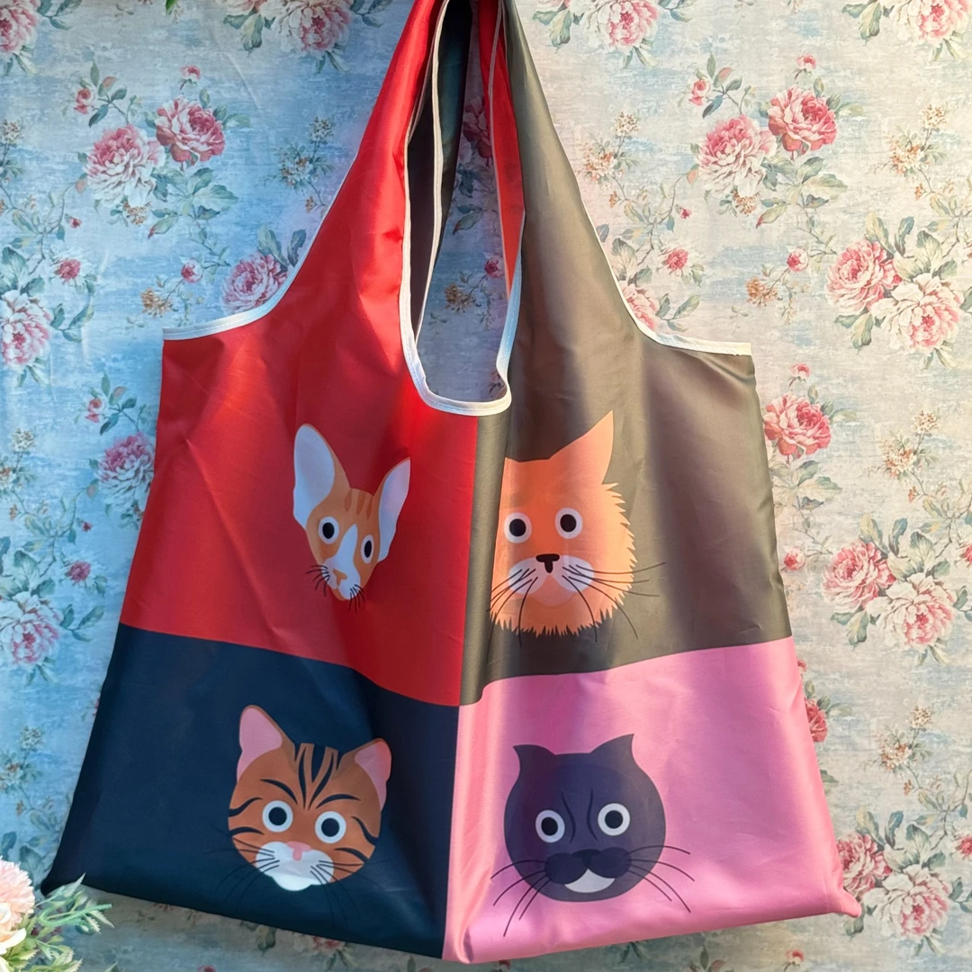 单肩超市印花单肩包大容量卡通防水家用可折叠时尚轻便购物袋