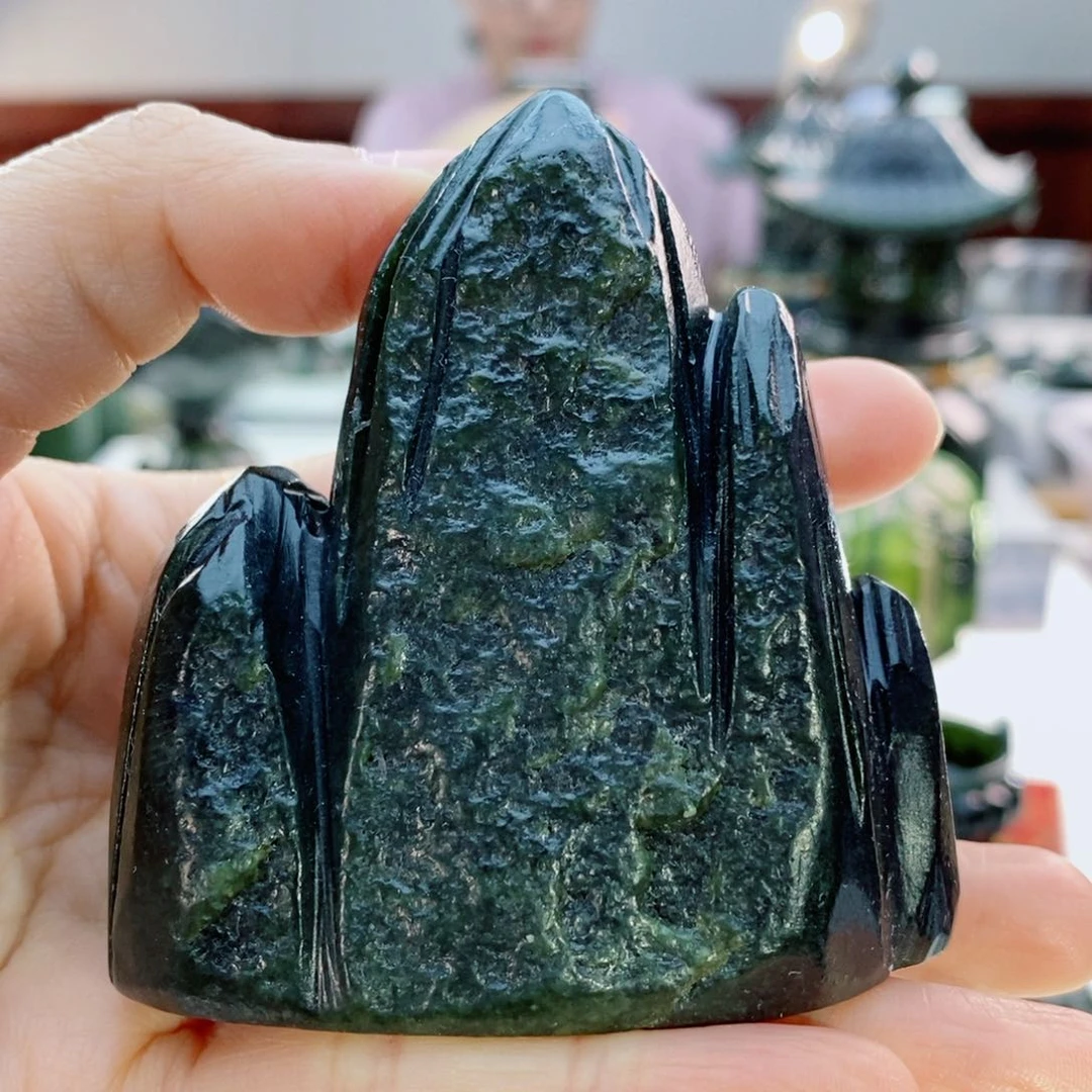 未镶嵌和田玉摆件玉山香插