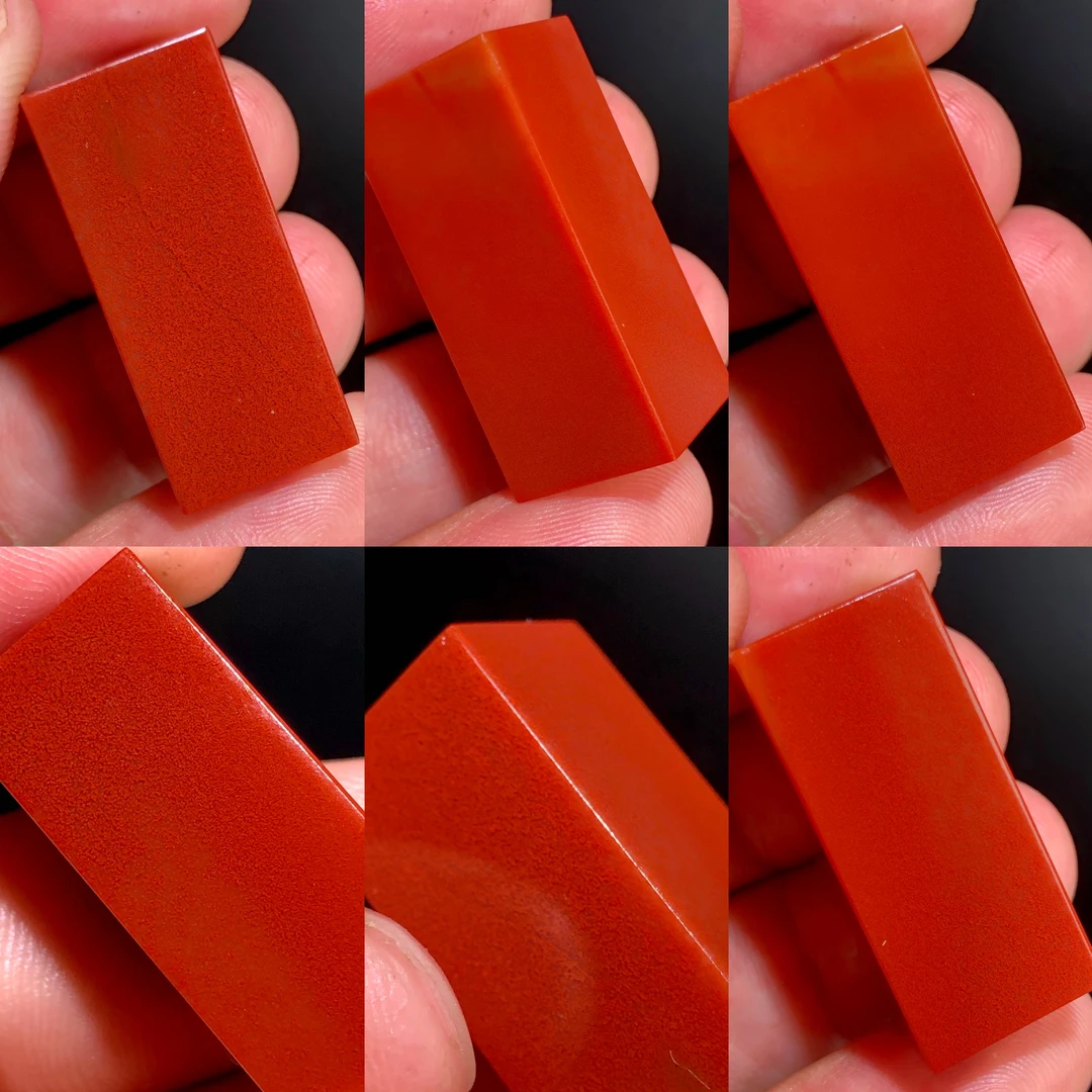 朱砂蜡烛红素章 老挝石印章13-13-30mm