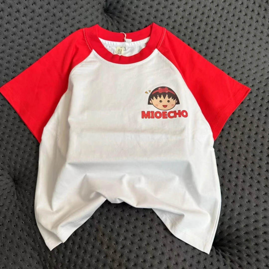 男童女童夏季A类棉新款潮童卡通中小大童短袖T400