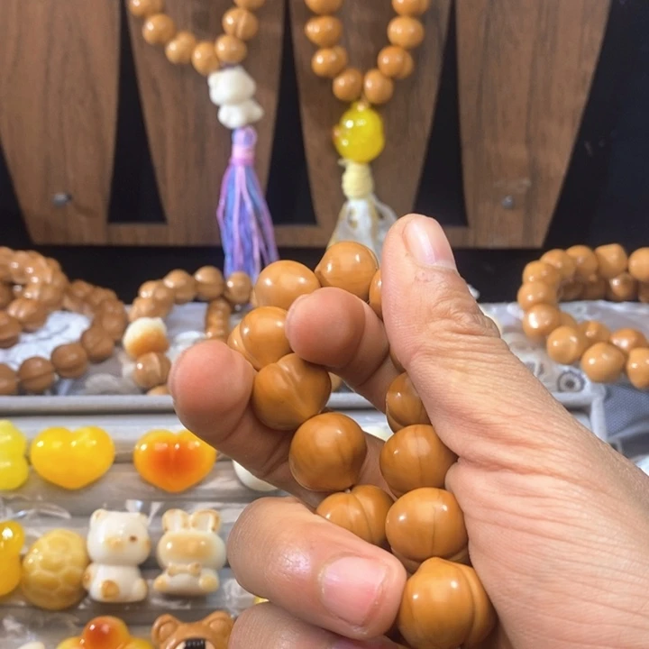 儒***人猴头核桃吊坠18大➕柯基屁桃瑕疵无售后