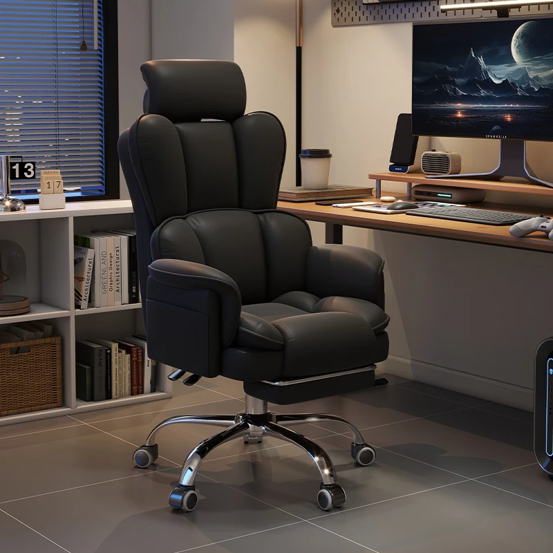 电竞椅家用电脑沙发椅舒适久坐卧室靠背升降转椅书桌椅子办公座椅