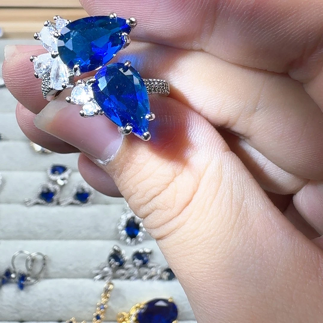 芙蓉石戒指银S925镶嵌