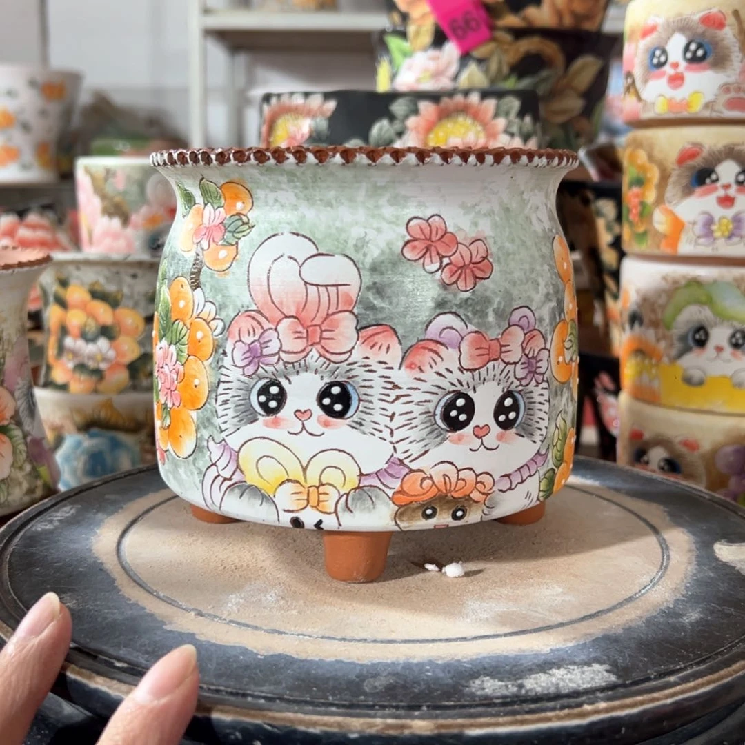 景德镇幸运花盆满38包邮