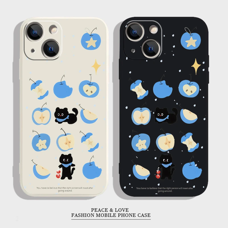 少女心15夏日苹果黑猫16适用13ProMax可爱iPhone17手机壳NOVA14软
