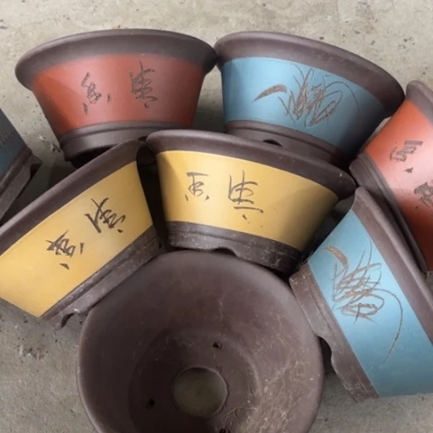 紫砂花盆  100-8。 21-10