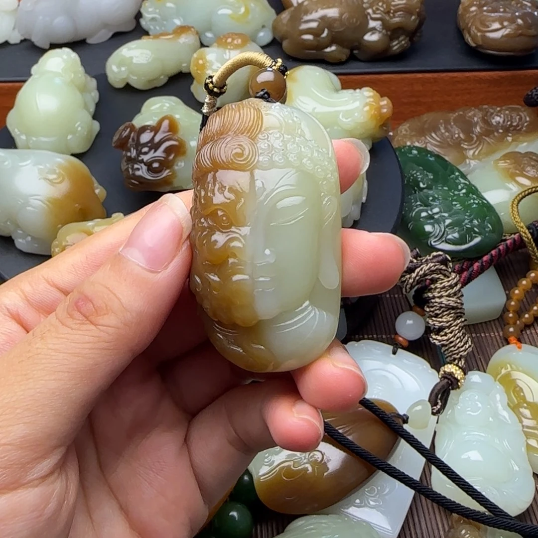 羊***子未镶嵌和田玉（糖玉）挂件