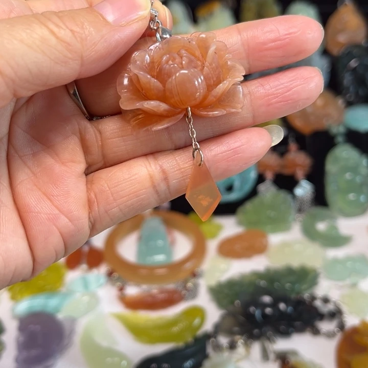 蛇纹石玉未镶嵌吊坠(赠链)