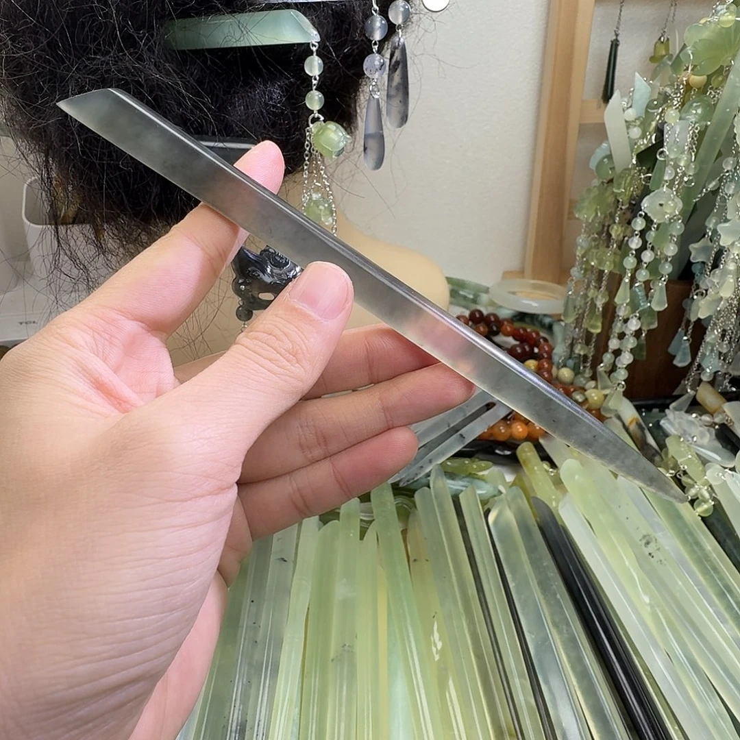 蛇纹石玉合金发饰