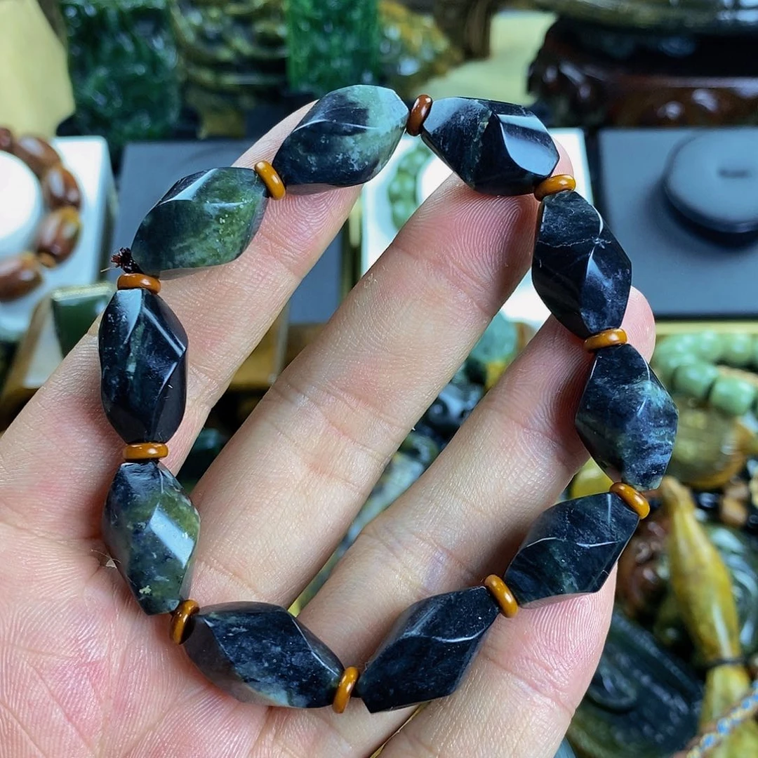 岫岩河磨玉（透闪石质玉）手串未镶嵌