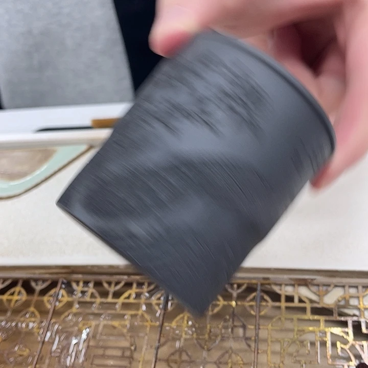 茶杯紫砂花开富贵主人杯