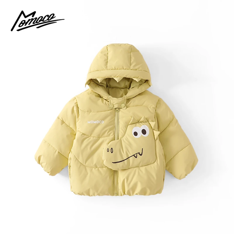MOMOCO冬季新款男童可爱小恐龙休闲洋气棉服外套75480101006