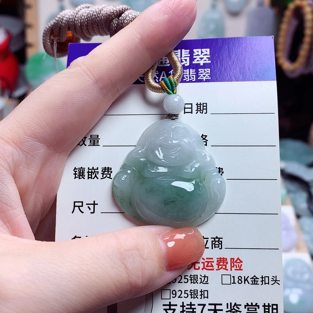 翡翠未镶嵌颈饰佛公11