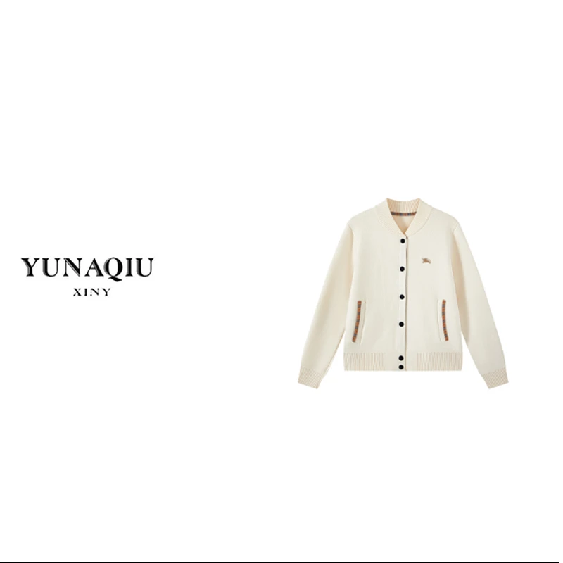 【ManLing专属】秋冬新品时尚宽松长袖羊毛针织夹克外套-4188