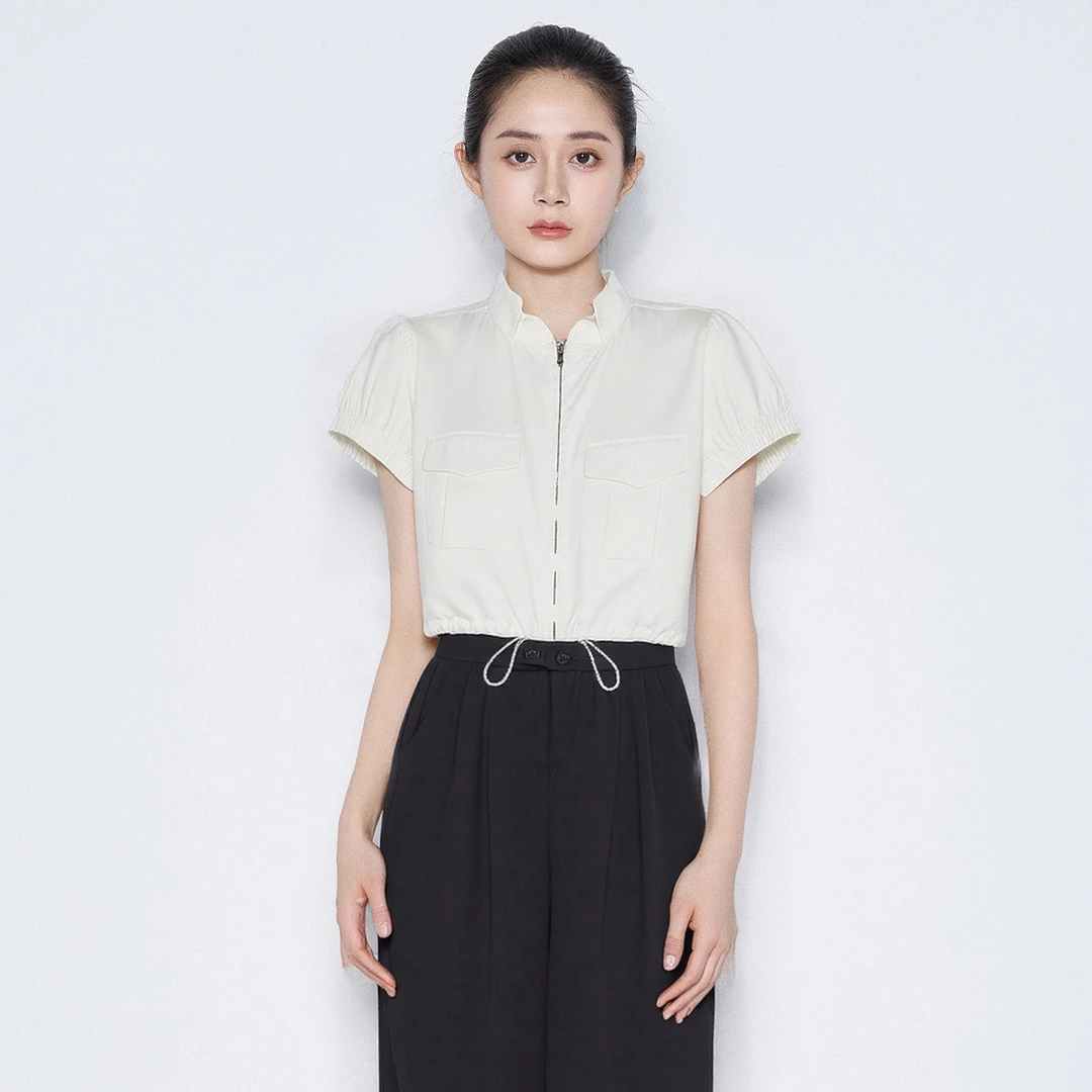 【粉丝专属】【波浪编织撞色短袖T恤】宽松薄款上衣外套VHS972JKH0