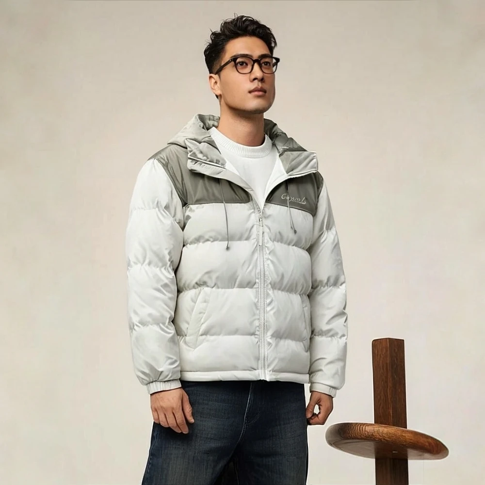 小二哥强烈推荐  男士新款PV加厚外套带帽保暖~剪标