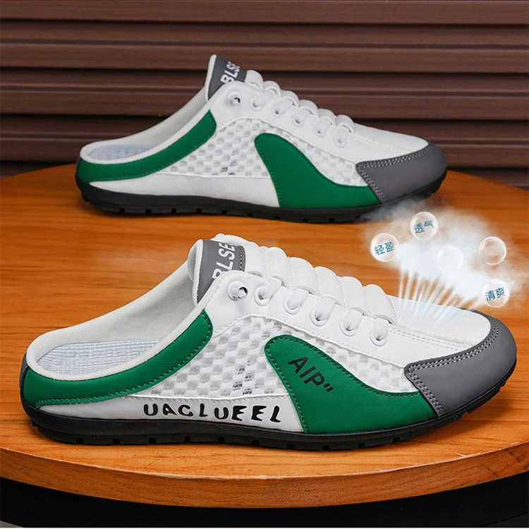 半拖新款男鞋软底潮流休闲阿甘板鞋男士一脚蹬豆豆鞋秋季百搭鞋子