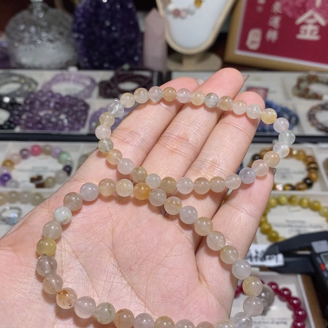 水晶未镶嵌手串兔毛