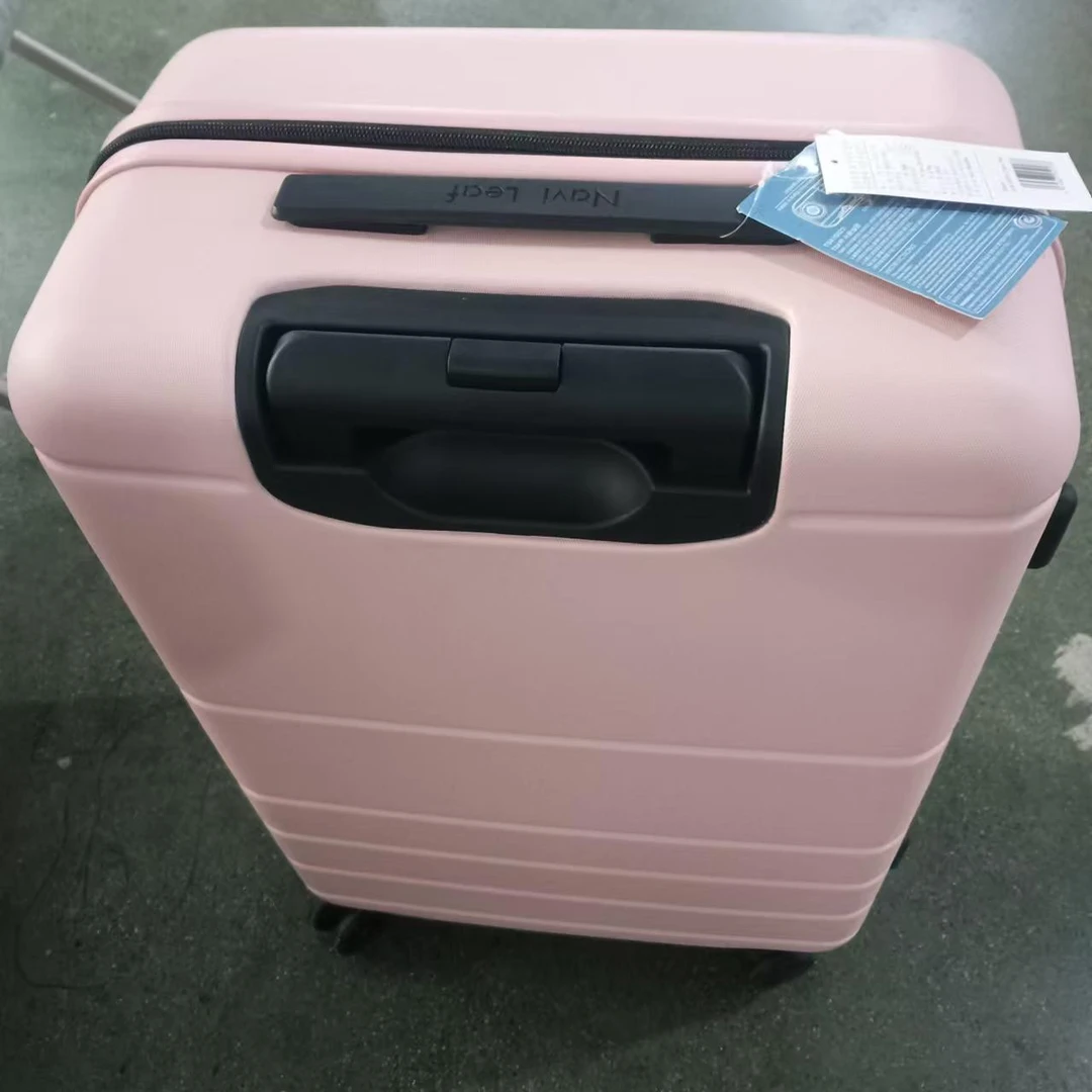 AA粉色高端拉链款行李箱拉杆箱 24寸44*25*67重量3.7KG