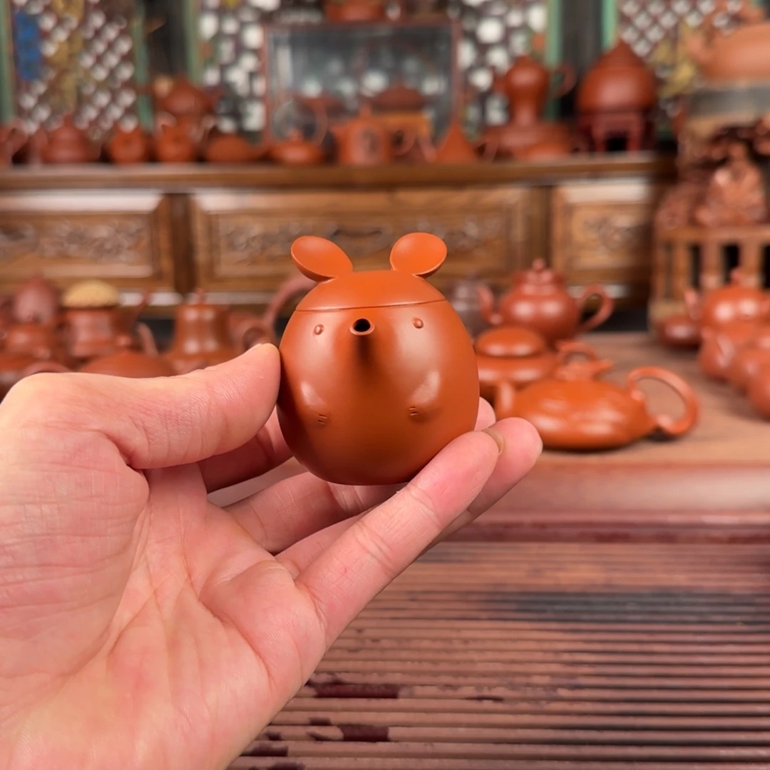 茶壶朱泥潮州手拉壶