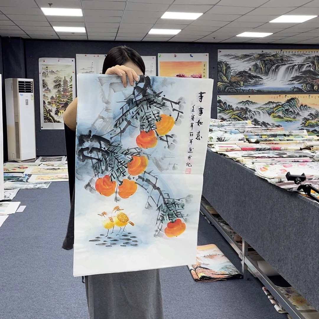 国画作品小姐姐放漏…