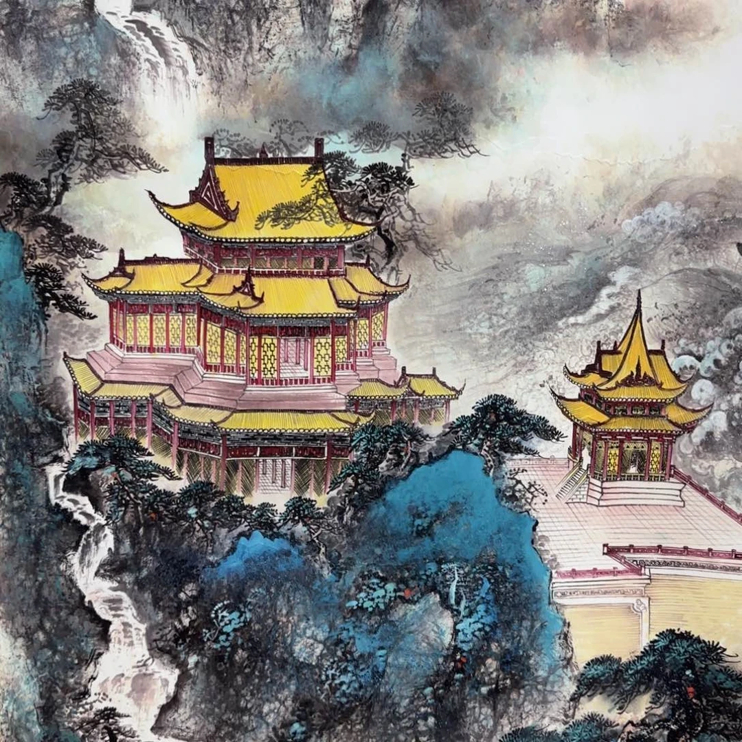 浩***子国画QA原创山水作品！带证书！限购一单