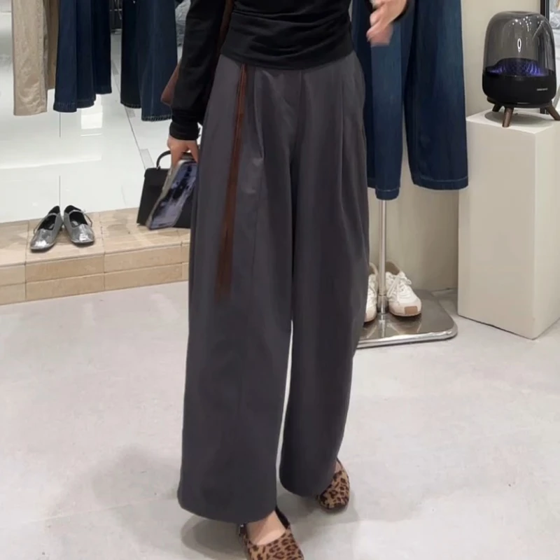 2025新款韩系时尚百搭气质显瘦高腰气球休闲裤LK2505457