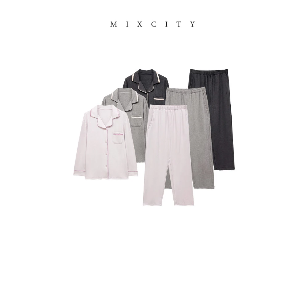 【MIXCITY亚楠家】女家居套装◆双面绒丰满暖绒工艺女款睡衣套装8997