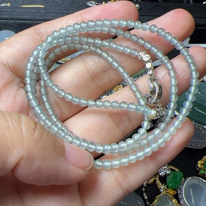 翡翠银S925镶嵌手链