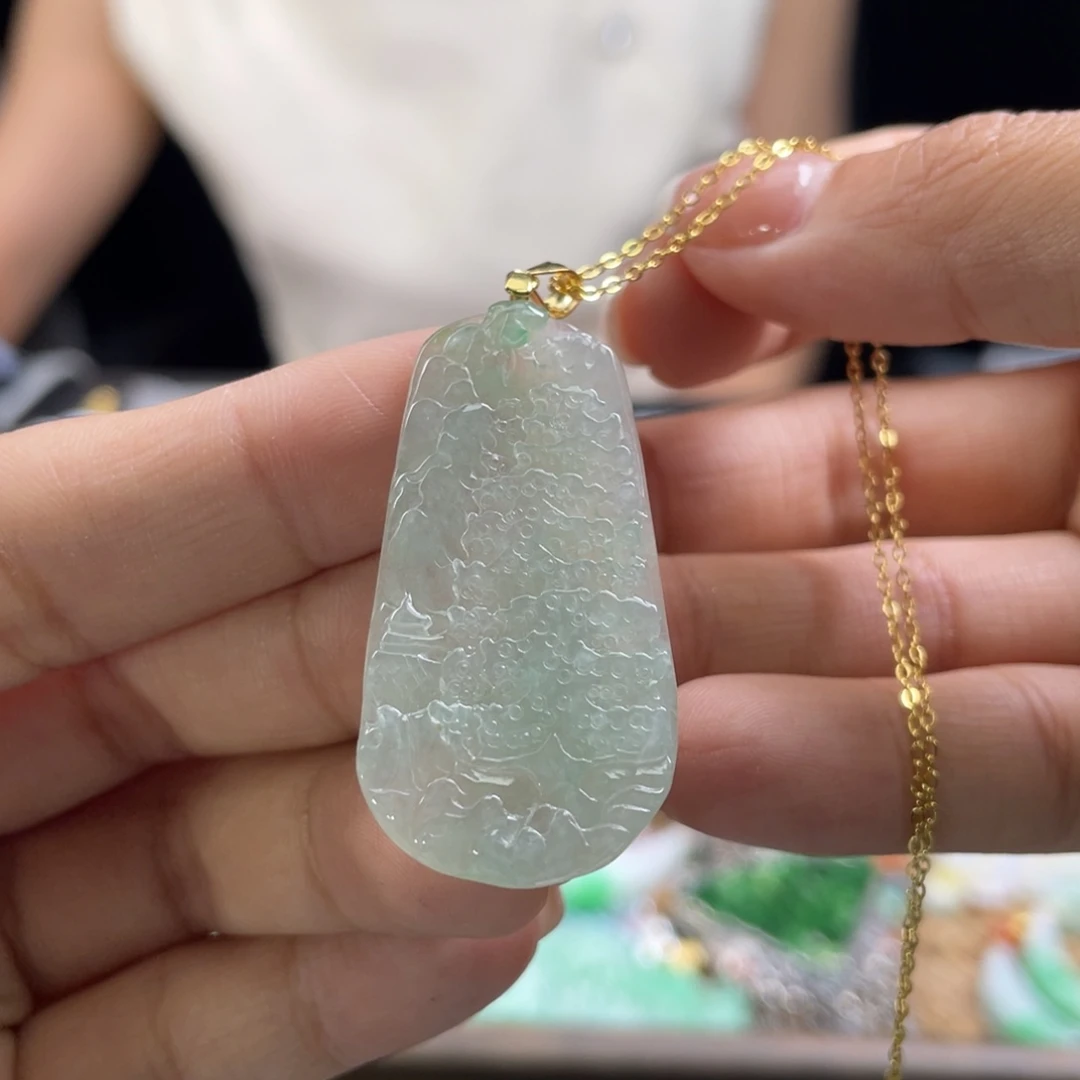 翡翠未镶嵌颈饰代编织