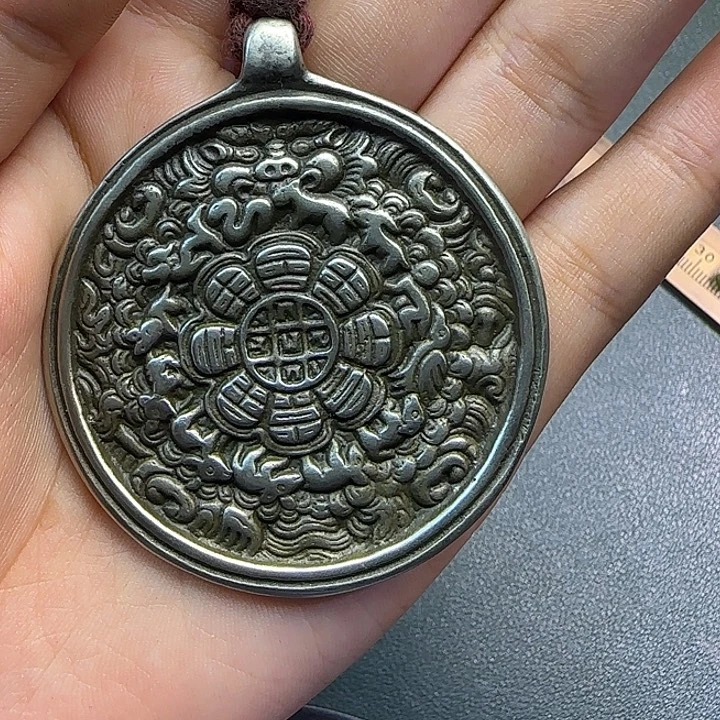 习***长铜铁合金类藏传工艺品九宫八卦