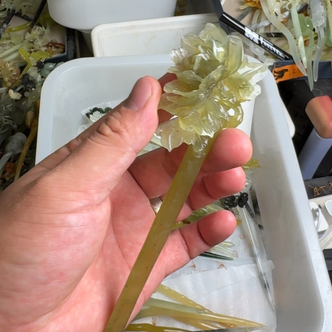 未镶嵌蛇纹石玉发饰