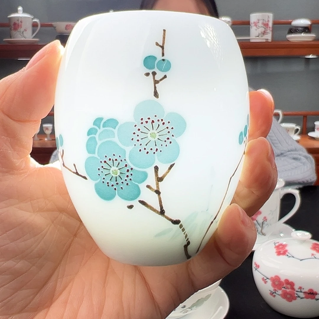 翠竹绿梅龙蛋杯杯