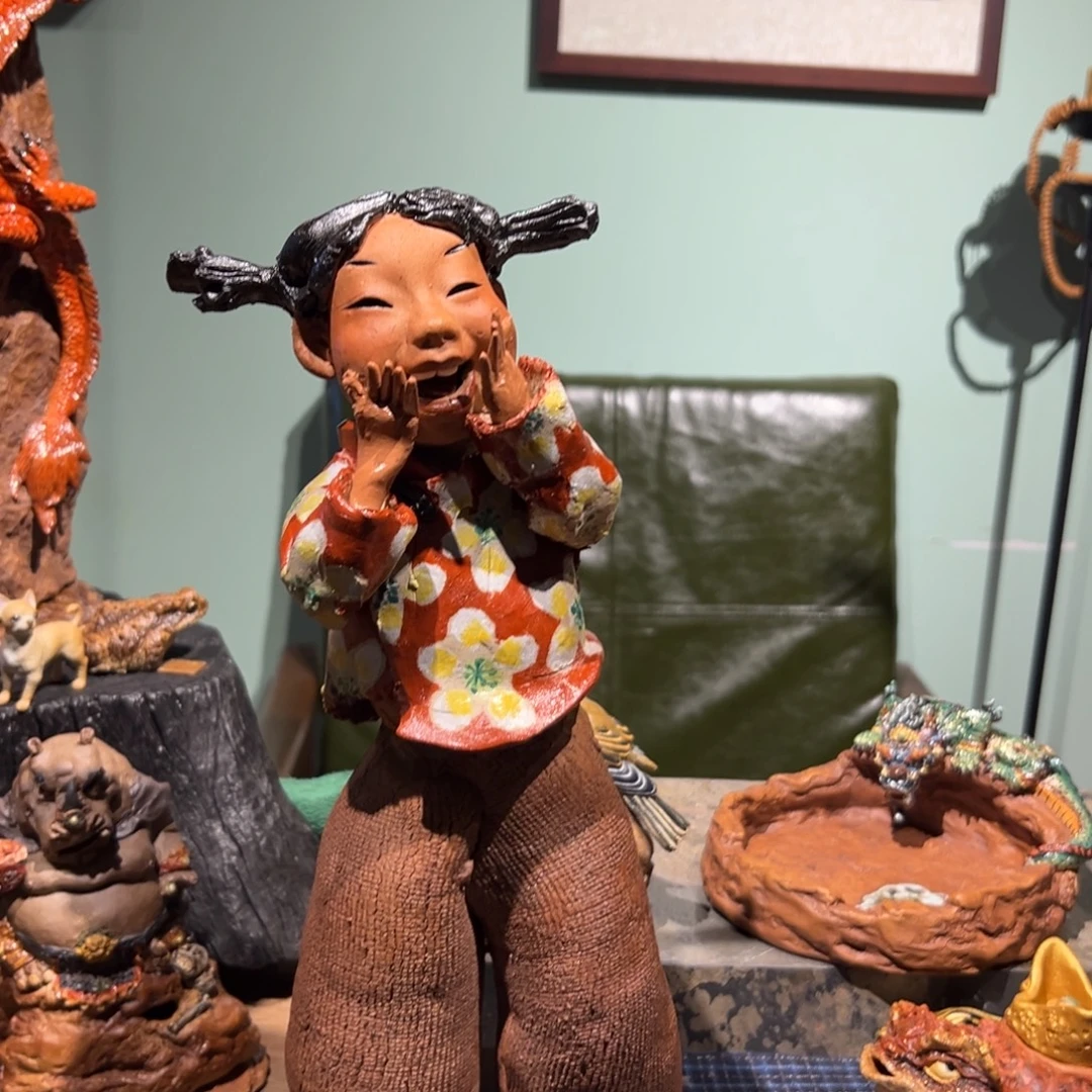 雪***l小女孩一物一件陶瓷作品