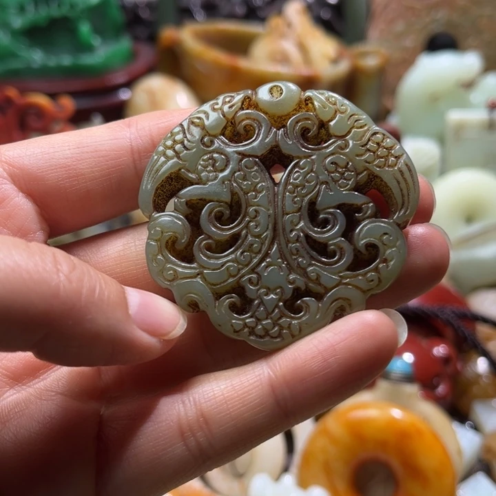 和田玉未镶嵌挂件