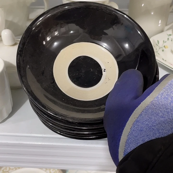 瓷片粗瓷摔酒碗4个 微瑕疵