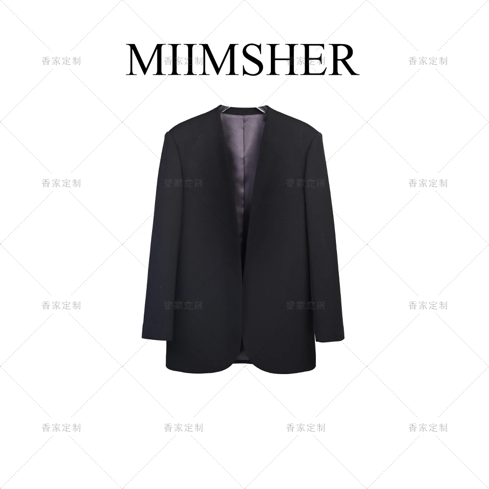 24秋纸片人v领午夜华尔兹极简西服上衣女外套MS241794